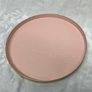 Pink and Gold Metal Tray